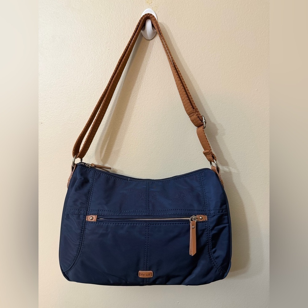 The Sak Navy and Tan Shoulder Bag